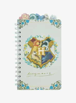 Harry Potter Floral Hogwarts Crest Figural Tab Journal