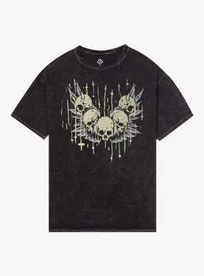 Memento Mori Skull Mineral Wash T-Shirt