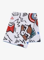 Marvel Doodle Icons Allover Print Baby Blanket - BoxLunch Exclusive
