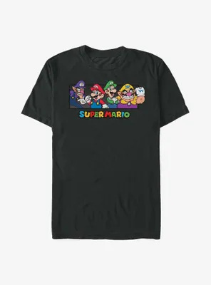 Nintendo Mario All The Bros Waluigi, Mario, Luigi, and Wario T-Shirt