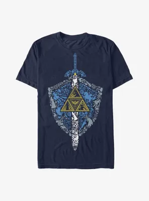 The Legend of Zelda Ancient Heroes Sword and Shield T-Shirt