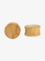 Steel Olive Wood Plugs 2 Pack