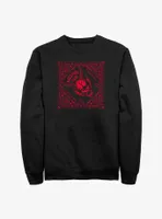 Stranger Things Hellfire Club Paisley Pattern Sweatshirt