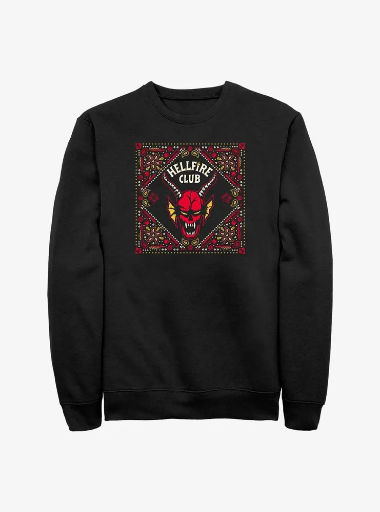 Stranger Things Hellfire Club Pattern Sweatshirt