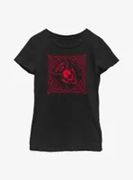 Stranger Things Hellfire Club Paisley Pattern Youth Girls T-Shirt