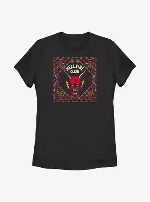 Stranger Things Hellfire Club Pattern Womens T-Shirt