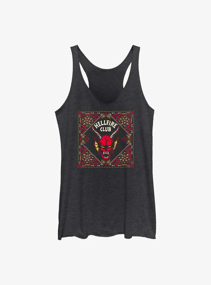 Stranger Things Hellfire Club Pattern Womens Tank Top