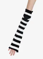 Hot Topic Black & White Stripe Flared Leg Warmers