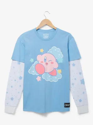 Nintendo Kirby Cloud Portrait Layered Long Sleeve T-Shirt - BoxLunch Exclusive