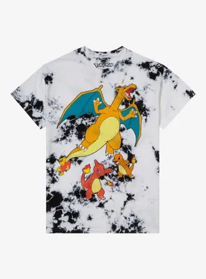 Pokemon Charmander Evolution Tie-Dye T-Shirt