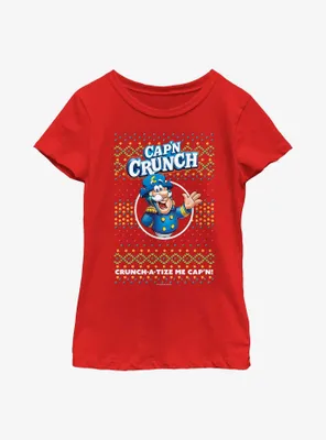 Cap'n Crunch Crunch-a-tize Ugly Holiday Youth Girls T-Shirt