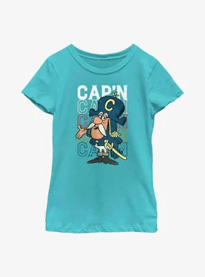 Cap'n Crunch Captain Stack Youth Girls T-Shirt