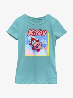 Kirby Umbrella Starry Flight Youth Girls T-Shirt