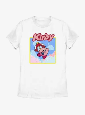 Kirby Umbrella Starry Flight Womens T-Shirt