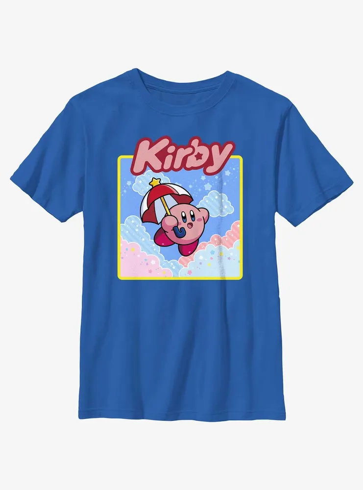 Kirby Umbrella Starry Flight Youth T-Shirt