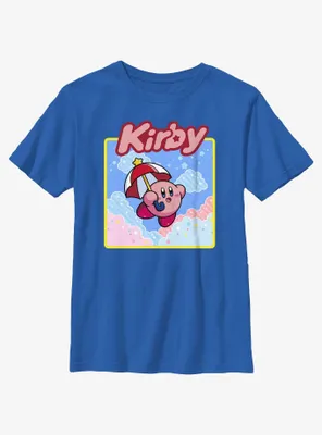 Kirby Umbrella Starry Flight Youth T-Shirt