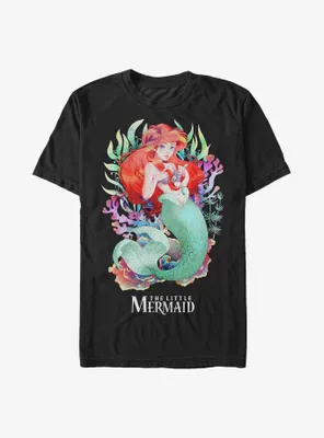 Disney The Little Mermaid Ariel Watercolor Art Poster T-Shirt