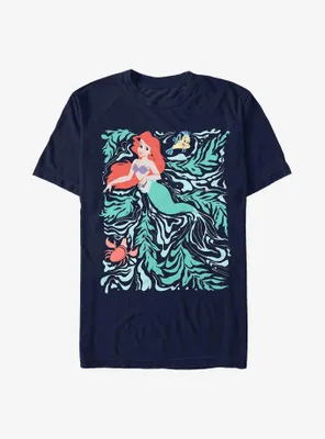 Disney The Little Mermaid Ariel Swirly Seaweed Poster T-Shirt