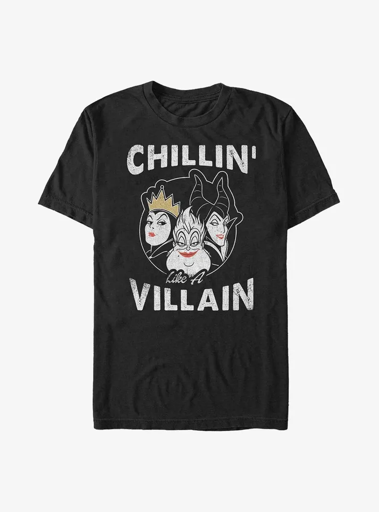 Disney Villains Chillin' Evil Queen, Ursula, and Maleficent T-Shirt