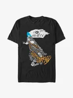 Disney Villains Hades Hot Headed Typography Art T-Shirt