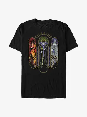 Disney Villains Jafar, Maleficent, and Hades Nouveau Triptych T-Shirt