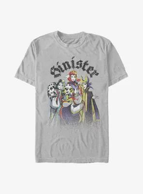 Disney Villains Sinister Sisters Cruella, Evil Queen, Ursula, and Maleficent T-Shirt
