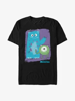 Disney Pixar Monsters Inc. Sulley and Mike Chalk Drawing T-Shirt