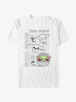 Star Wars The Mandalorian Grogu Celestial Meditation T-Shirt