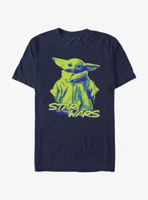 Star Wars The Mandalorian Grogu Paint Logo T-Shirt