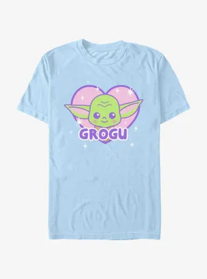 Star Wars The Mandalorian Kawaii Grogu Shiny Heart T-Shirt