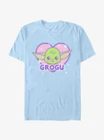 Star Wars The Mandalorian Kawaii Grogu Shiny Heart T-Shirt