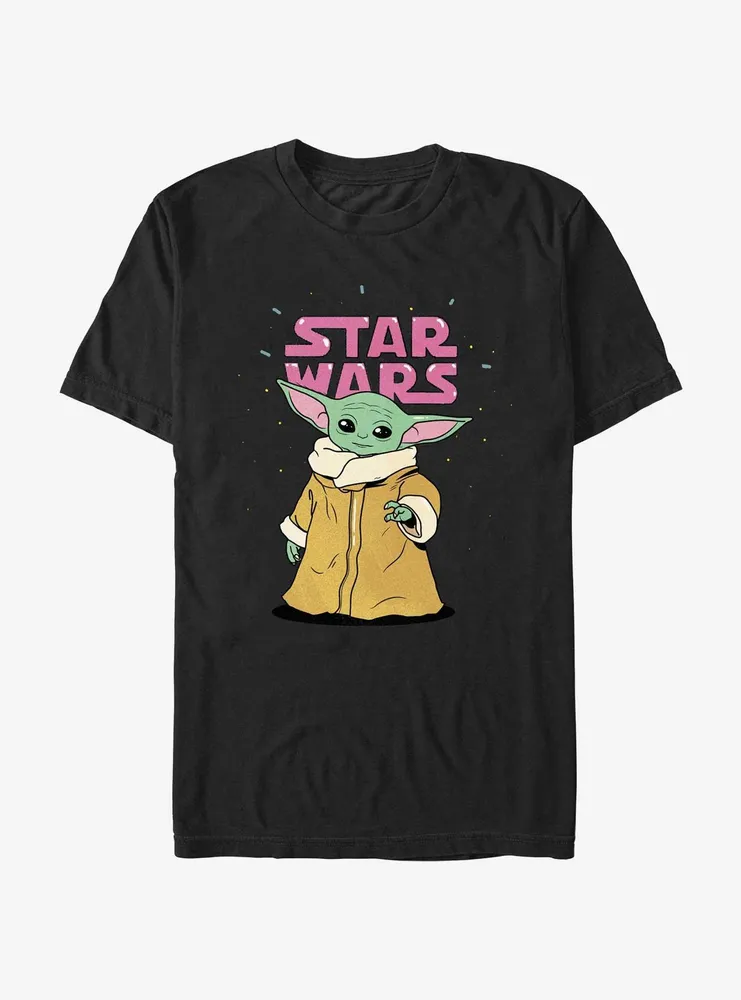 Star Wars The Mandalorian Grogu Bubble Logo T-Shirt