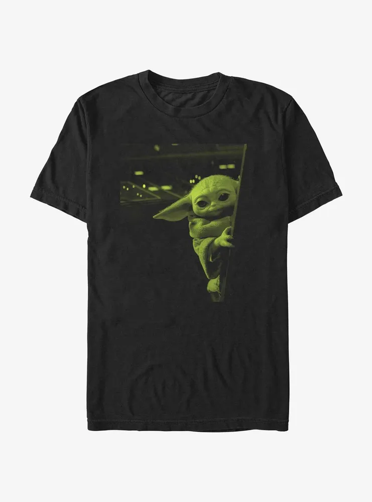 Star Wars The Mandalorian Grogu Peeking T-Shirt