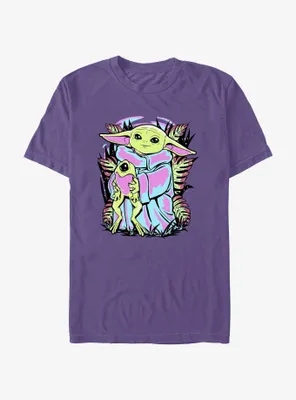 Star Wars The Mandalorian Neon Child and Frog T-Shirt