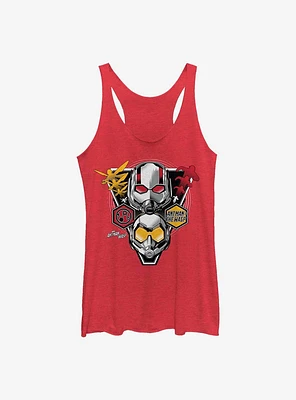 Marvel Ant-Man And Wasp Triangle Badge Girls Raw Edge Tank