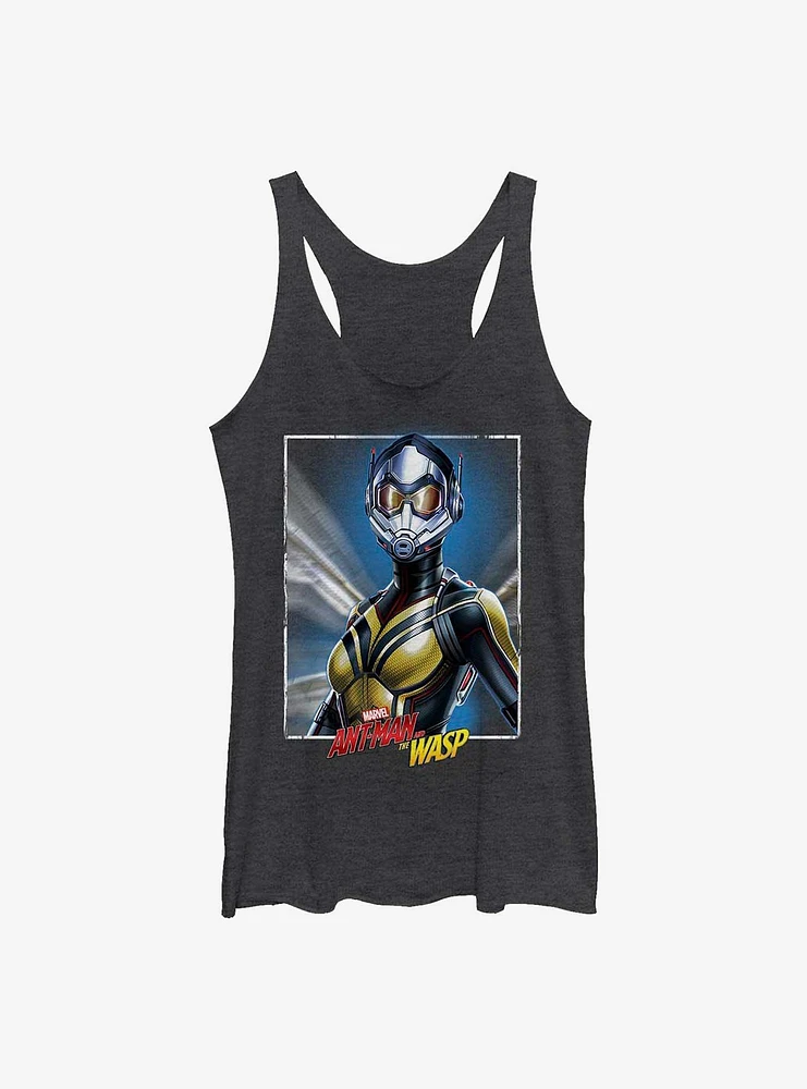 Marvel Ant-Man Wasp Close Up Girls Raw Edge Tank