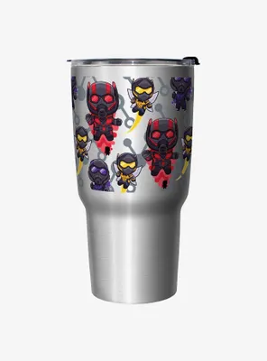 Marvel Ant-Man and the Wasp: Quantumania Chibi Heroes Ant-Man, The Wasp, and Cassie Travel Mug