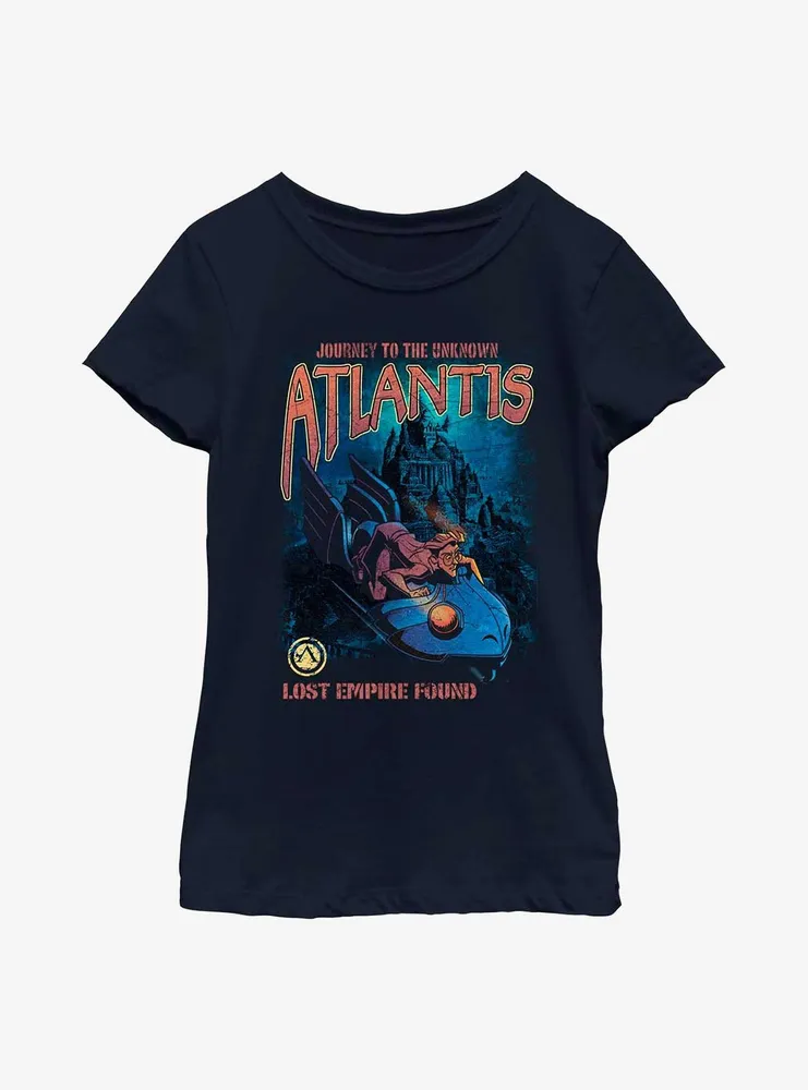 Disney Atlantis: The Lost Empire Milo Found Poster Youth Girls T-Shirt