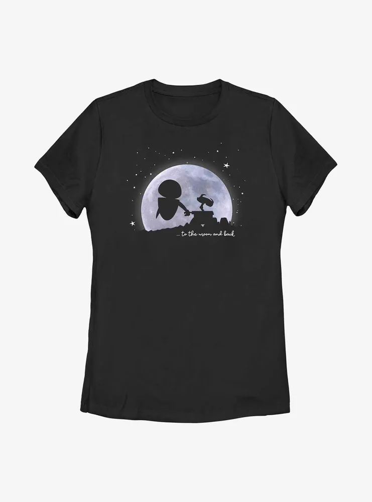 Disney Pixar Wall-E Moonlit Lovers and Eve Womens T-Shirt