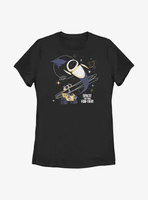 Disney Pixar Wall-E Retro Space Fun-tier Womens T-Shirt