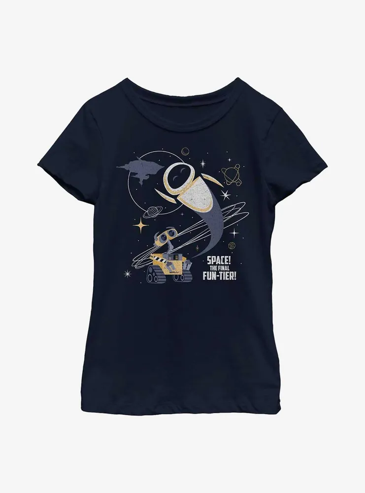 Disney Pixar Wall-E Retro Space Fun-tier Youth Girls T-Shirt