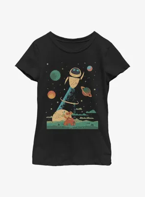 Disney Pixar Wall-E Eve and Space Poster Youth Girls T-Shirt