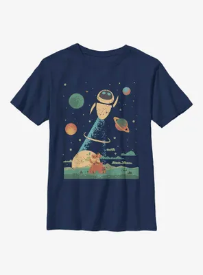 Disney Pixar Wall-E Eve and Space Poster Youth T-Shirt