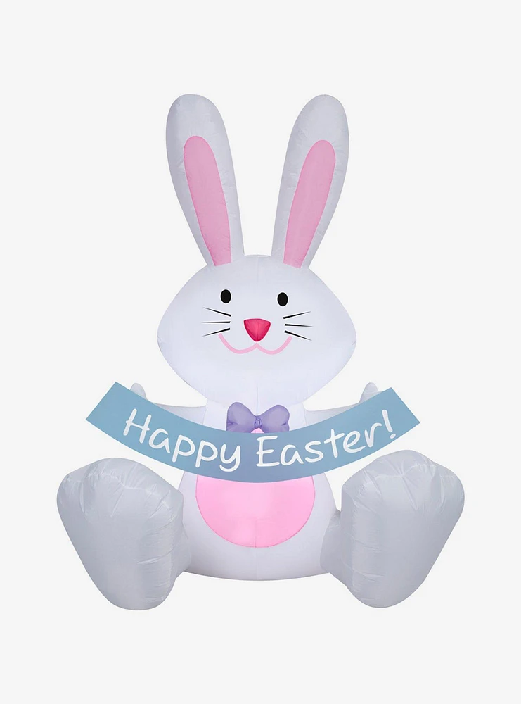 Easter Bunny With Banner Airblown