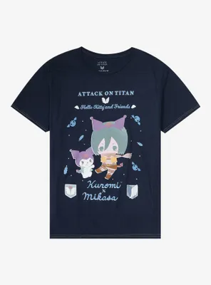 Attack On Titan X Hello Kitty And Friends Pochacco & Eren T-Shirt