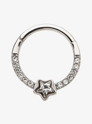 16G Steel Star Gem Hinged Clicker