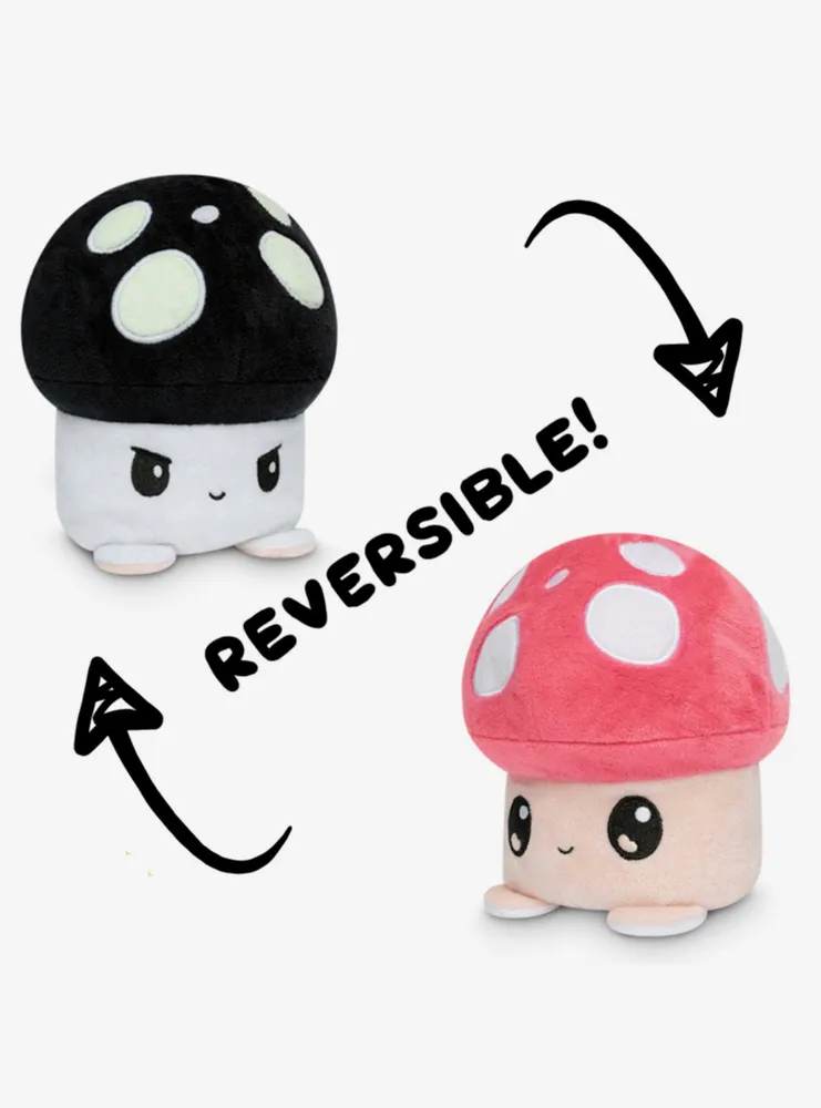TeeTurtle Happy + Angry Mood 5 Inch Glow-in-the-Dark Reversible Mushroom Plush - BoxLunch Exclusive