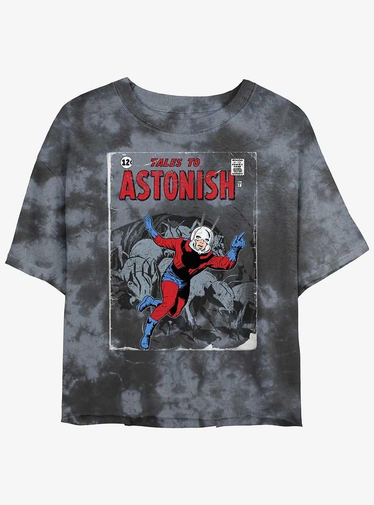 Marvel Ant-Man Ant Tales Comic Cover Tie-Dye Girls Crop T-Shirt