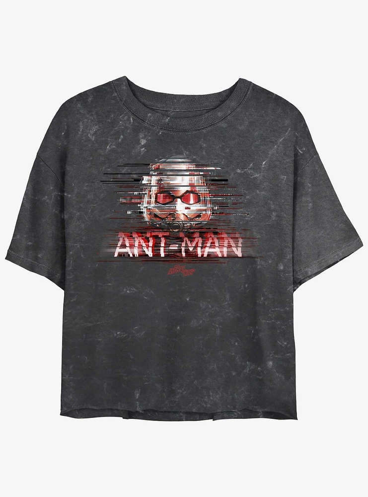 Marvel Ant-Man and the Wasp: Quantumania Glitch Mineral Wash Girls Crop T-Shirt