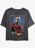 Marvel Ant-Man and the Wasp: Quantumania Antman Portrait Mineral Wash Girls Crop T-Shirt